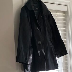 Black Rivet Black Women's Peacoat with Large Buttons